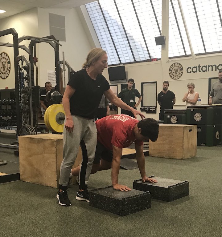 Me going through an absolute battle with these bear push-ups